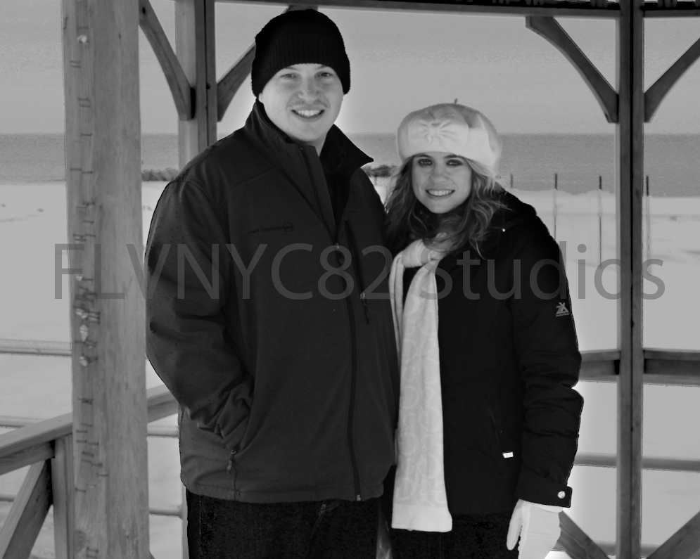 Adam and Laura in Coney Island (B/W)