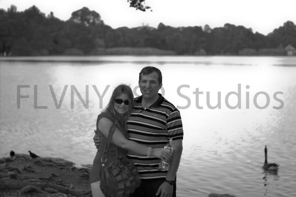 Adam and Laura in Prospect Park, Brooklyn (B/W)