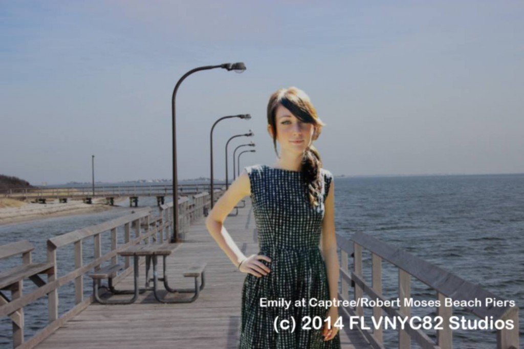 Emily on the Robert Moses Beach Pier